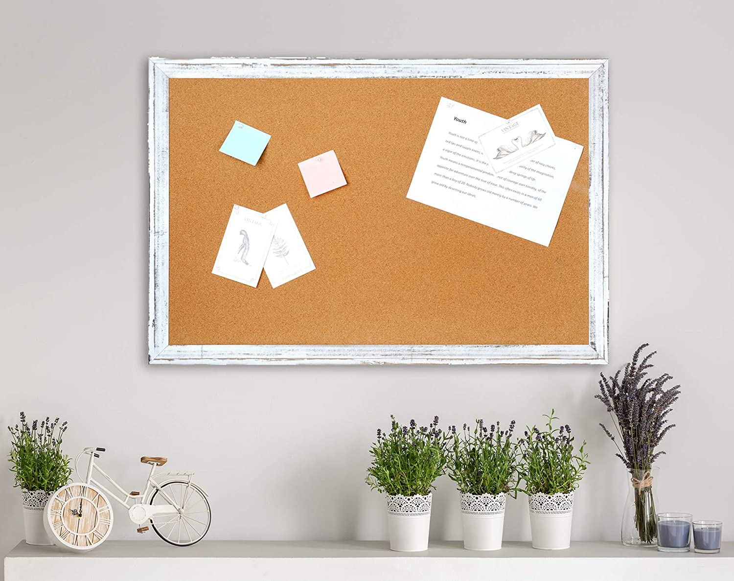 Доска для заметок Corkboard, деревянная доска для записей в винтажном стиле