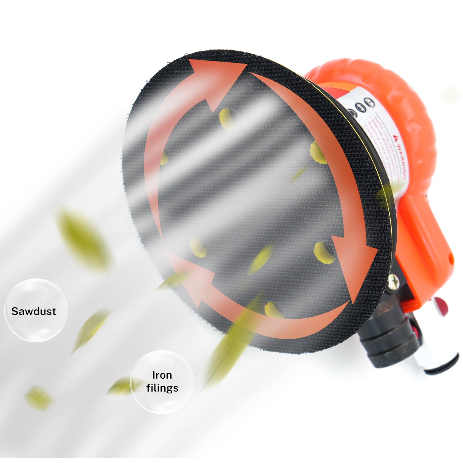 Pneumatic Random Orbital Sander Air Powered Heavy Duty High Speed car wood matel polisher