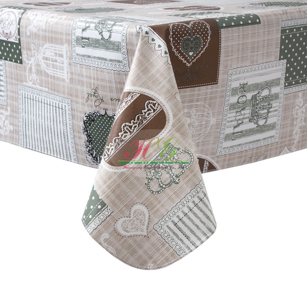 Custom Table Cloth Multiple Design Pattern Hot Selling with Flannel or Non-woven Back Waterproof