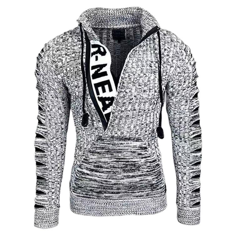 Best Quality Factory Custom Pullover Winter Warm Men's Designer Sweater Multicoloured Mohair Sweater Fuzzy Jacquard Knit Sweater