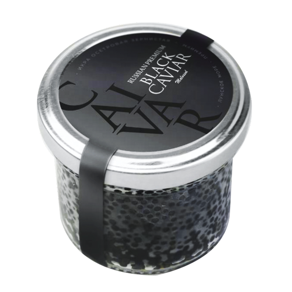 Lunskoe sea TM 100 g Premium black sturgeon caviar