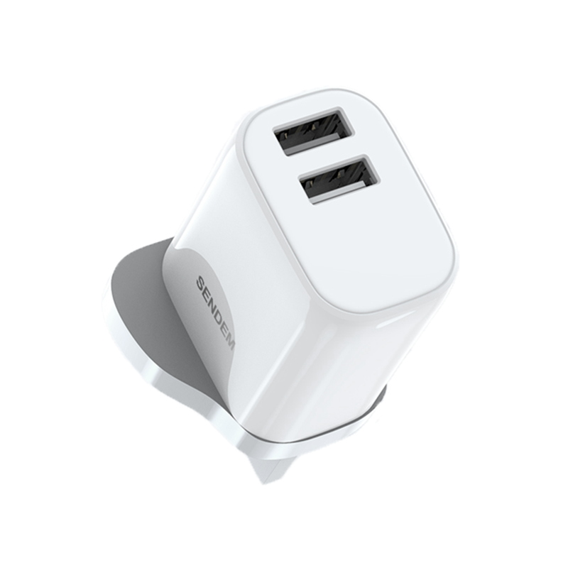 Горячая Распродажа OEM Доступное Сетевое зарядное устройство Mini UK USB 3.4A с 2 USB-портами