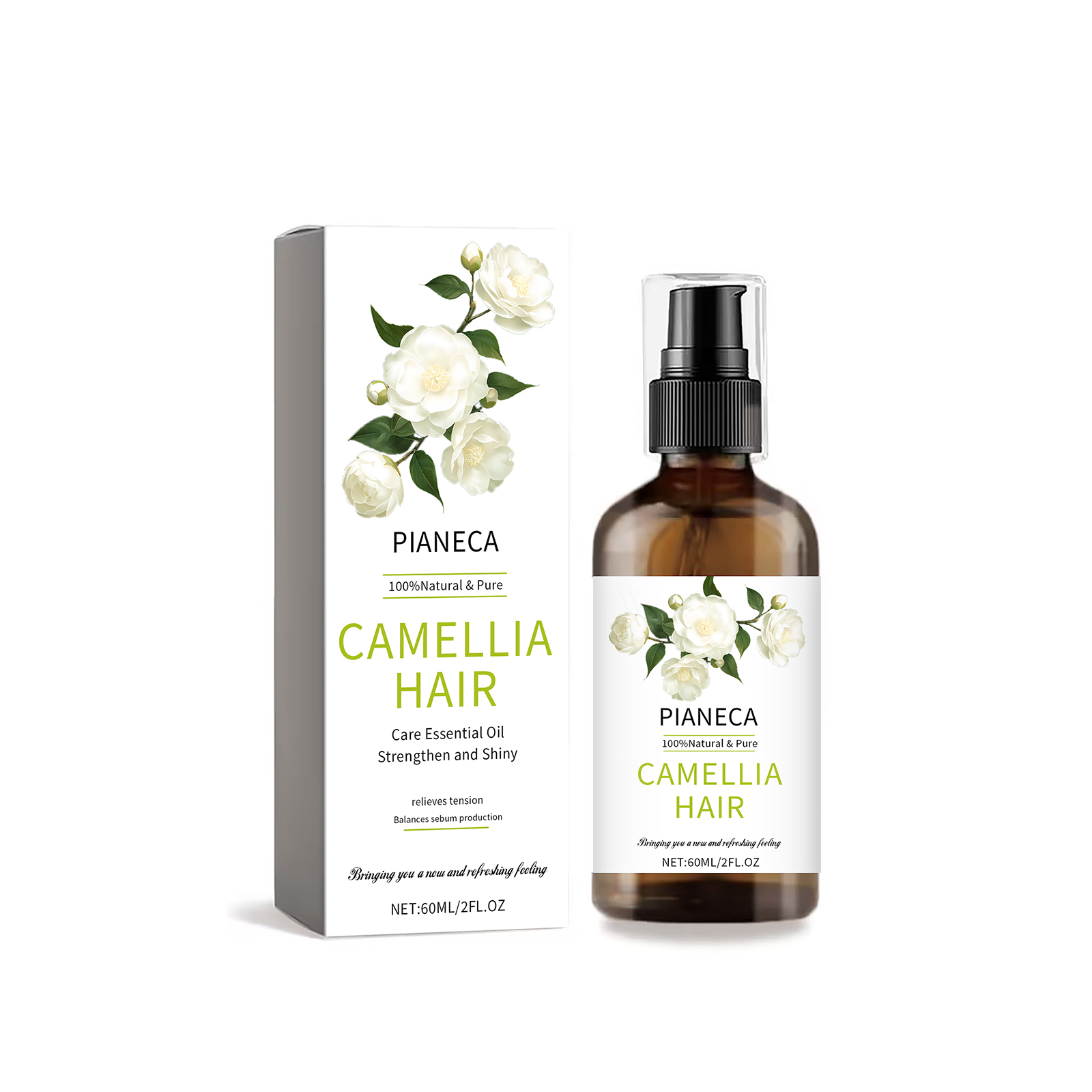 customize Body care Camellia oil Cold Pressed oils Factory Organic Camellia Face care Hair oil hair care