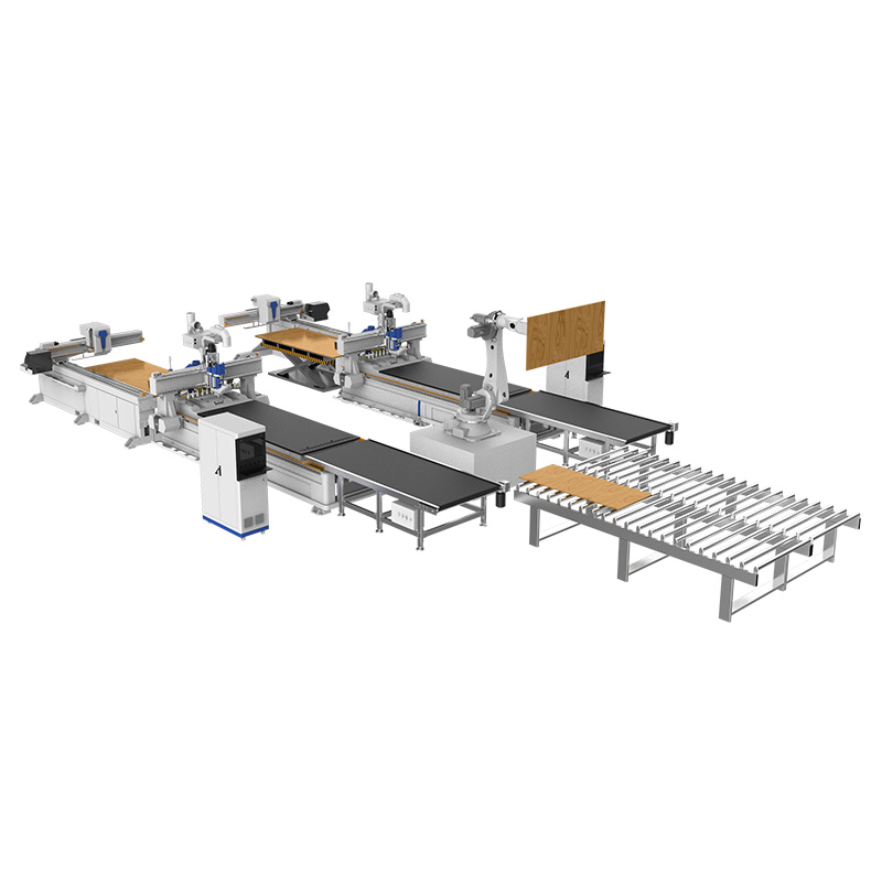 low cost high quality intelligent automatic factory furniture prodction line with cnc cutting unit