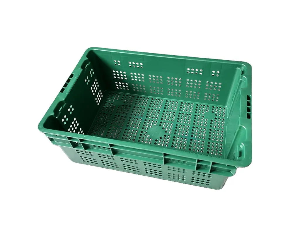 wholesale cheap price 600x400x220 mm nested and stacked crate reusable heavy duty mesh type plastic crate