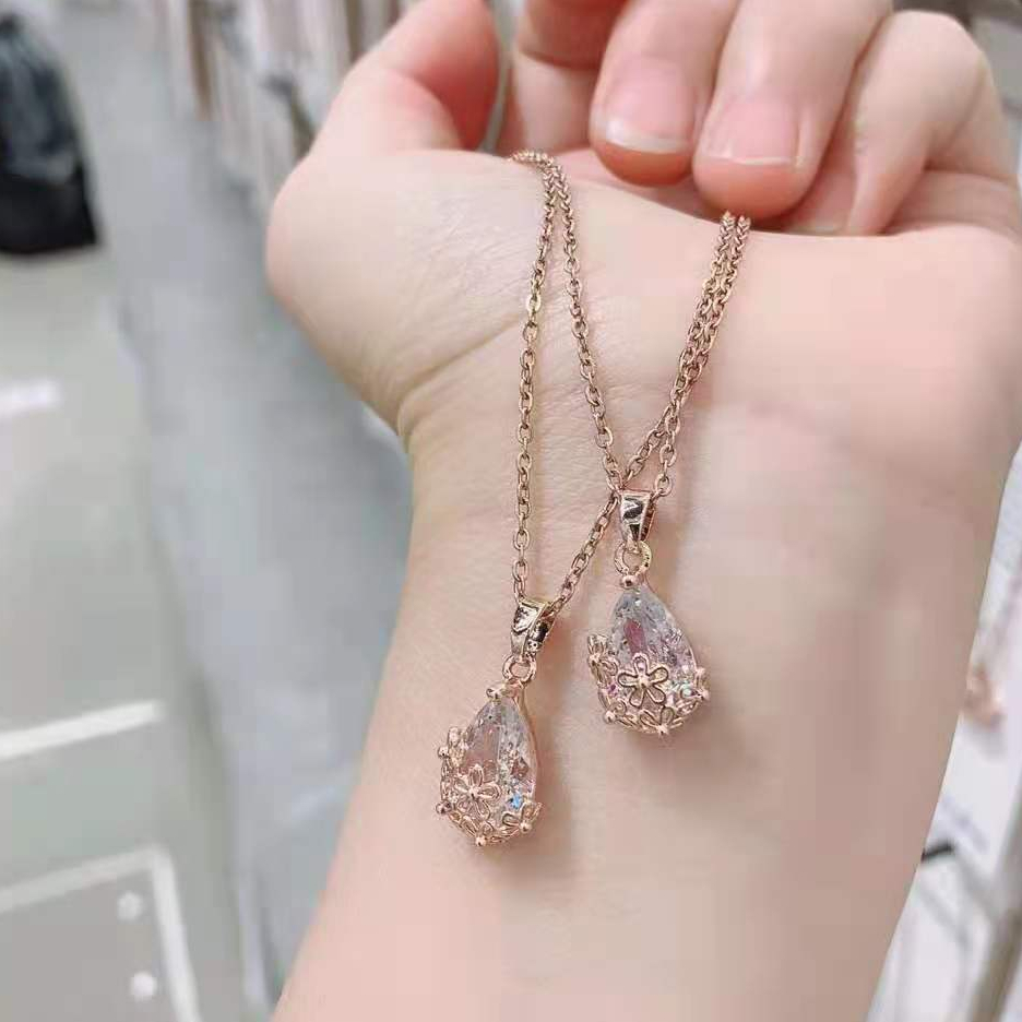 High Quality Crystal Zircon Rhinestone Pendant Necklace Jewelry