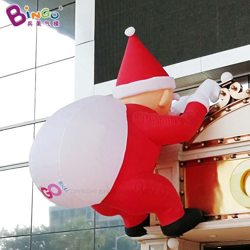 Bingo Factory Inflatable Decorative Large Santa Climbing Toys Giant Inflatable Climbing Santa Claus For Christmas Decoration