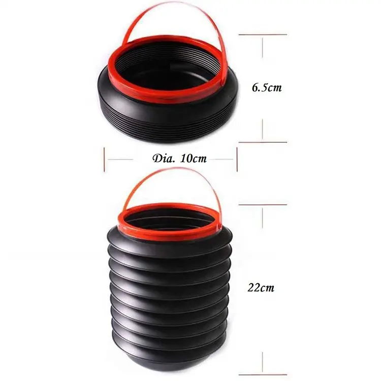 Foldable Plastic Bucket Car Trash Can Trunk Utility Organizer  Portable Collapsible Water Bucket