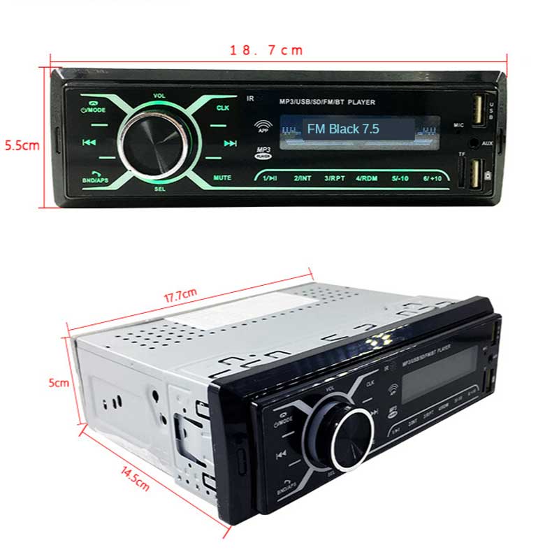 Cheap Car Radio LED display BT 12V 1 Din car Stereo MP3 Player FM Receiver SD USB SD Car audio Amplifier Player