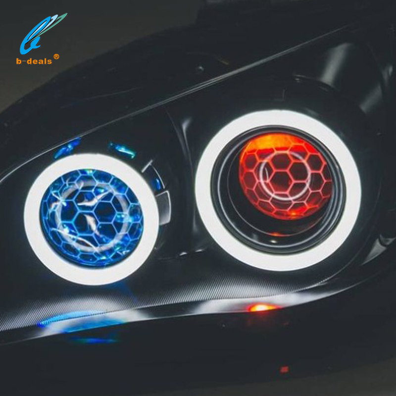 Биксеноновые сотовые линзы H1 2,5 дюйма для проектора с RGBW Devil Eyes, подходят для H1 H7 9005 9006
