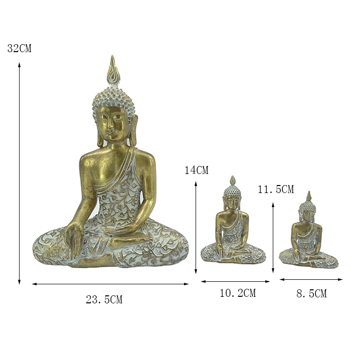 Resin home decoration sitting buddha statues