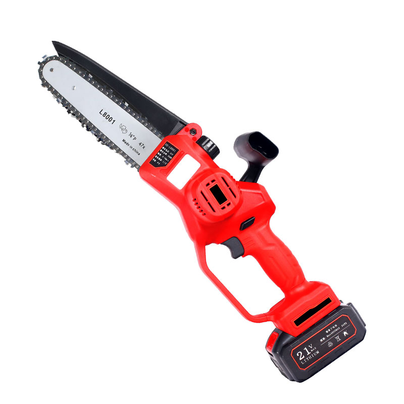 High quality 21v 8 inch portable electric lithium battery mini cordless chain saw for wood cutting
