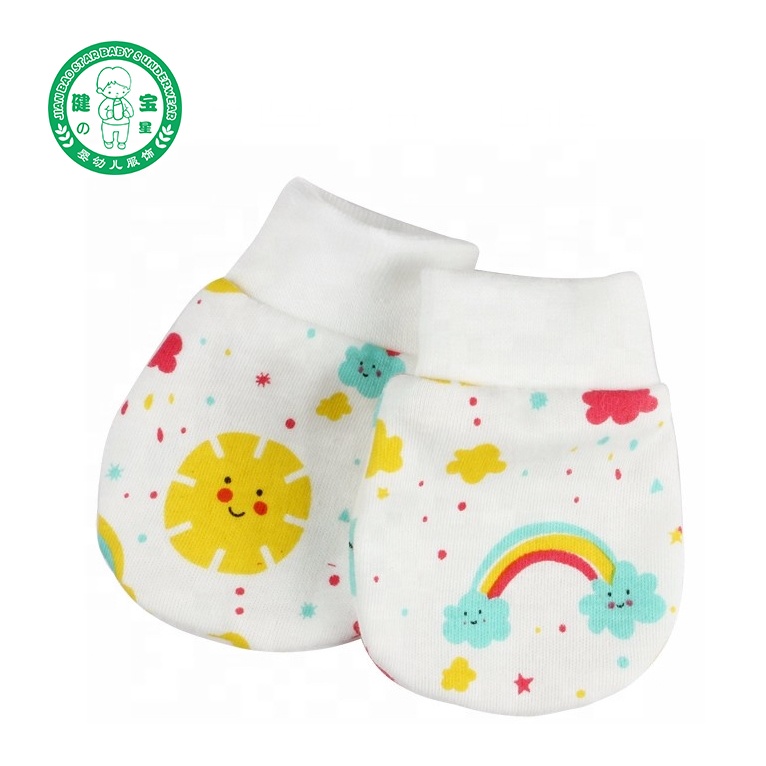 Multi colors baby scratch resistant gloves infant baby scratch prevention mittens