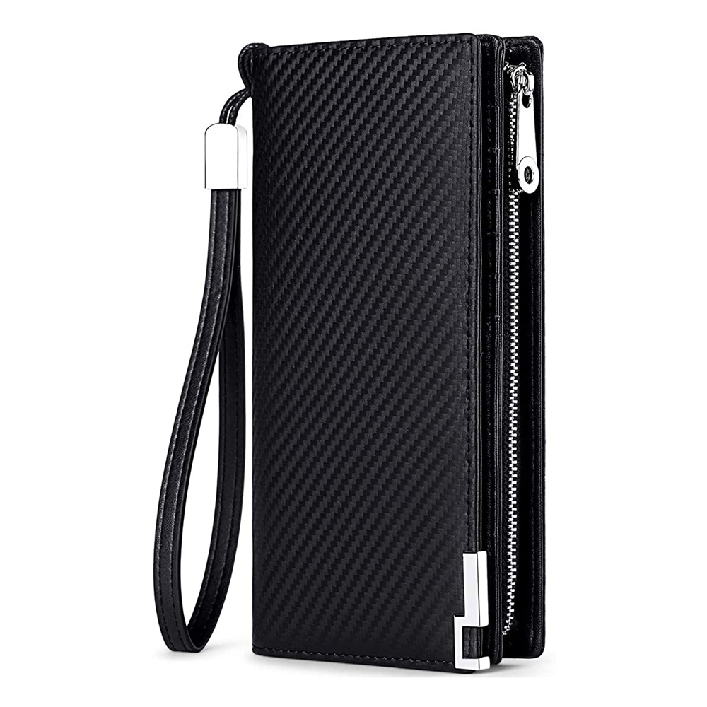 2021 Amazon's best seller for RFID Blocking Bifold Cluth Wallet PU Leather Men's Long Wallet with Wristlet