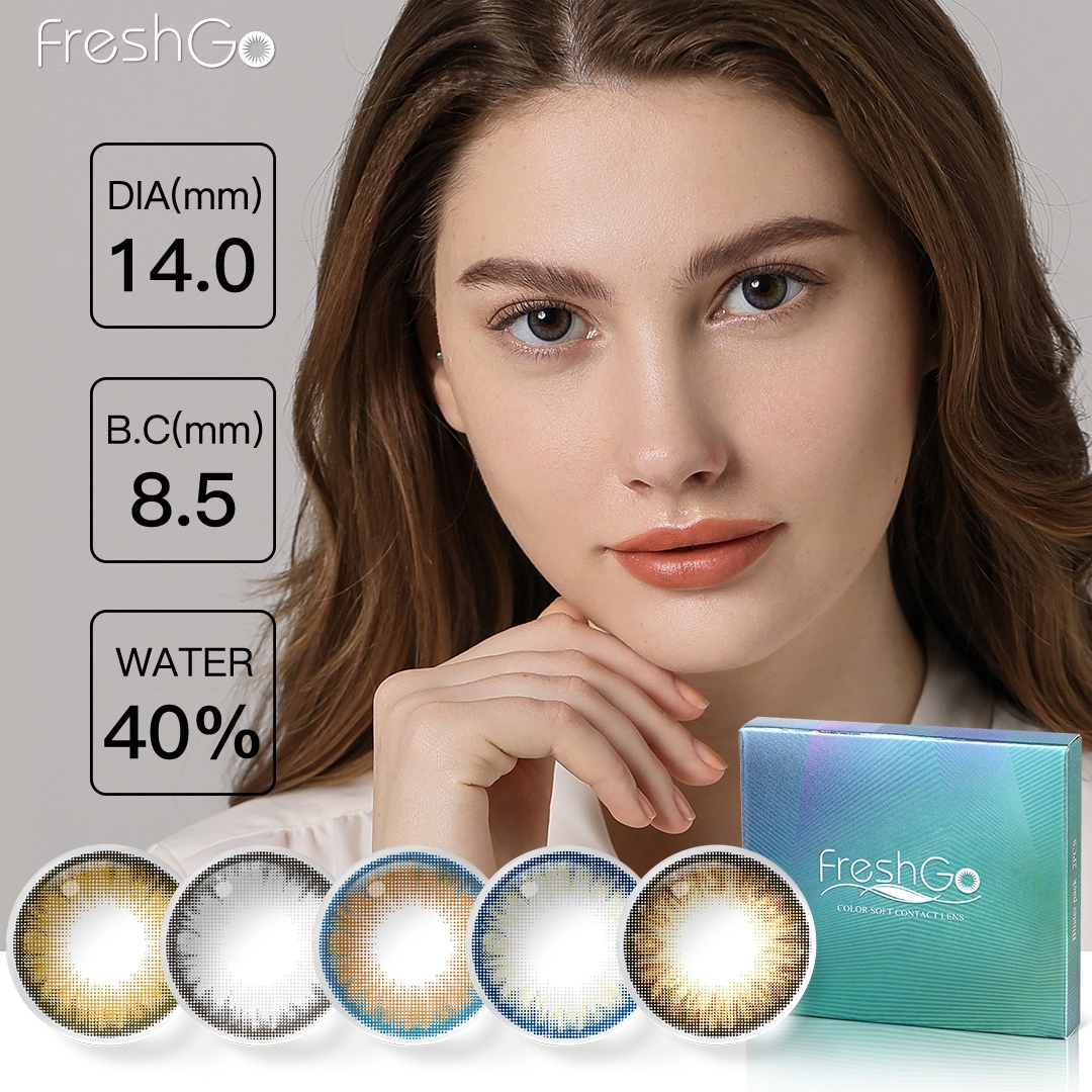 Цветные косметические контакты Freshgo, удобные контактные линзы для глаз на год, Профессиональные цветные мягкие контактные линзы
