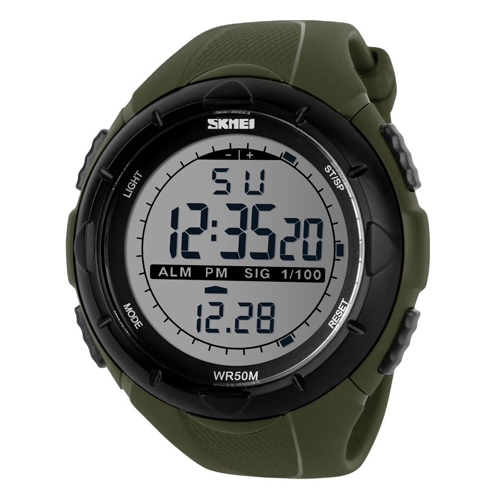 SKMEI 1025 Fashion Simple Sport watch Men Military Watches Alarm Clock Shock Resistant Waterproof Digital Watch reloj hombre