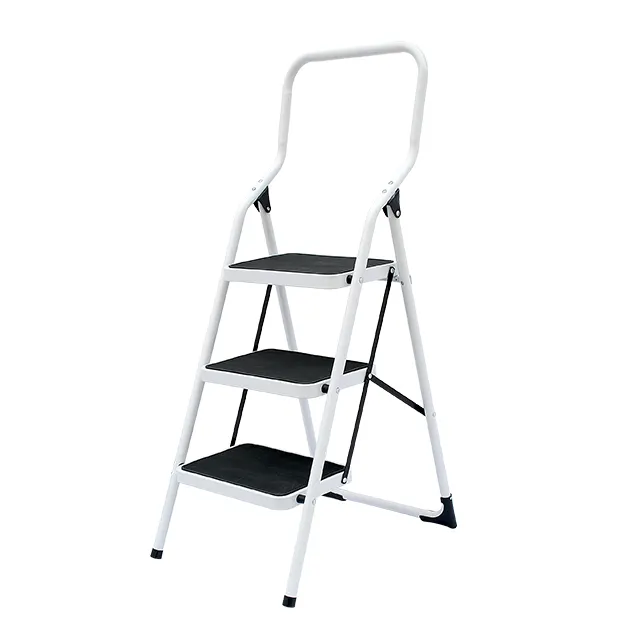 Hot-selling beautiful foldable ladder 3 step step ladder with handrail