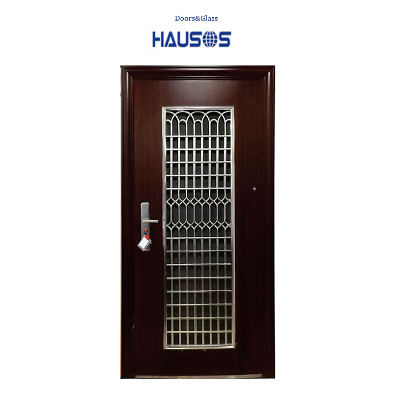 Security Mortise Lock Cylinder Stainless Steel Single Gate Cheap Low Price Exterior Door Steel Door for Home Main Entrance