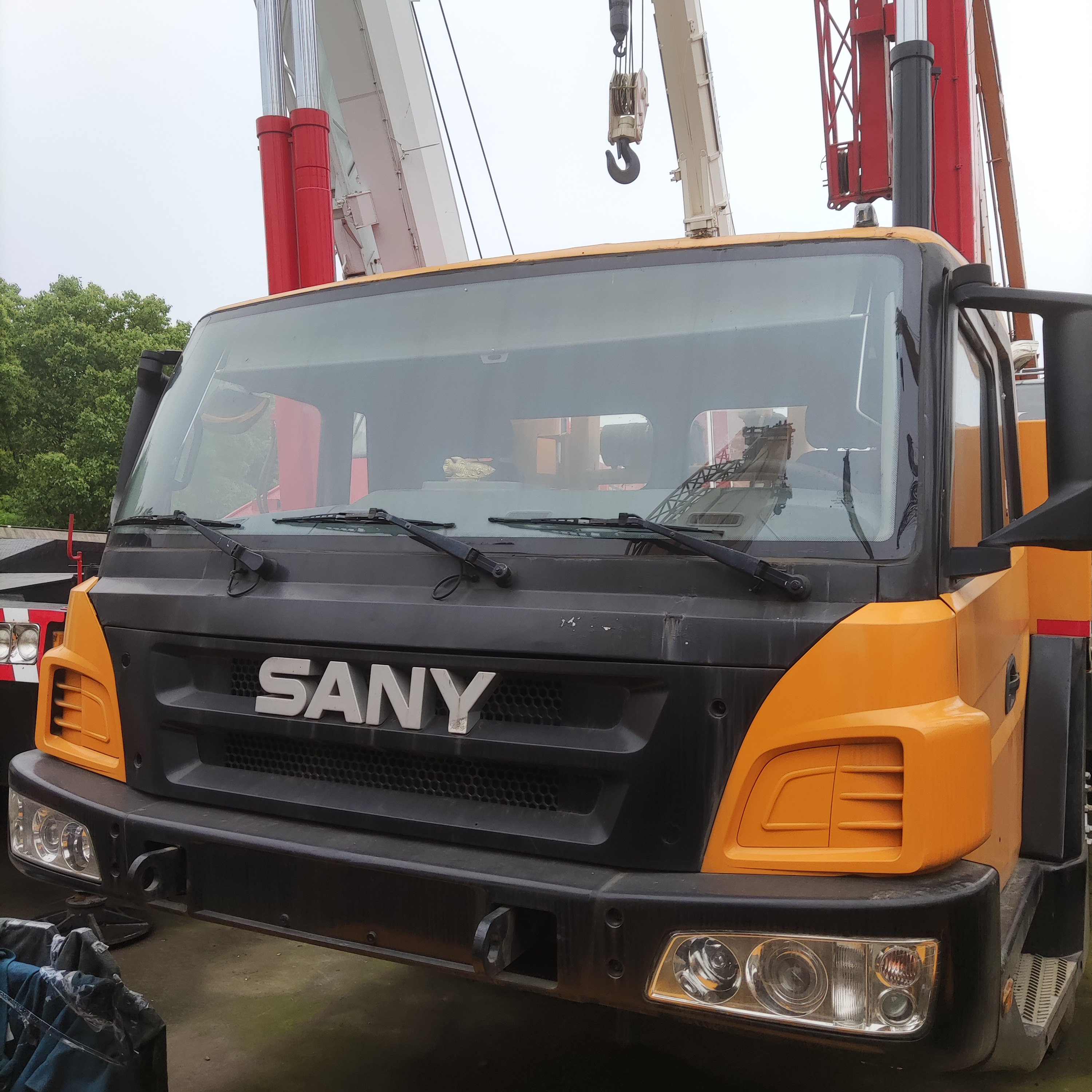 Хорошие рабочие секундная стрелка Sany STC750 75ton используется автокран на продажу