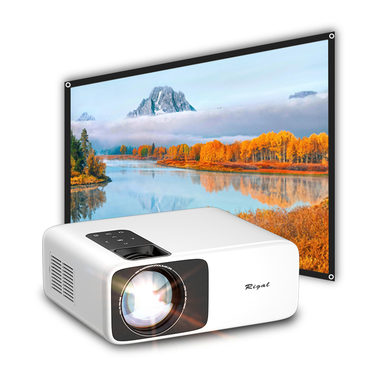 Newest Rigal RD881 WiFi Mini Smart Projector Portable Projacter Phone FHD 1080P Projector for Office Home Theater