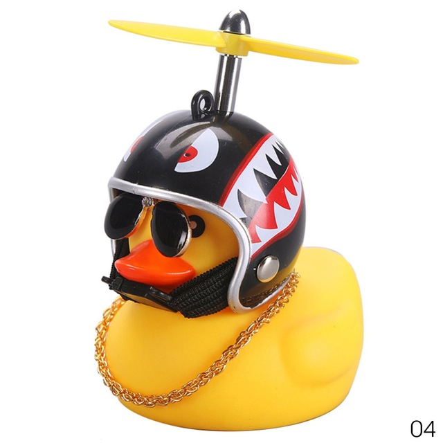 Standing Duck Bicycle Bell Broken Wind Helmet Small Yellow Duck MTB Road Bike Motor Riding Cycling Accessories Bicycle Duck Bell