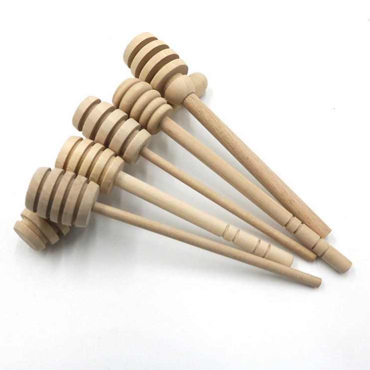 Low Price Jar With Wood Beehive Honey Dipper