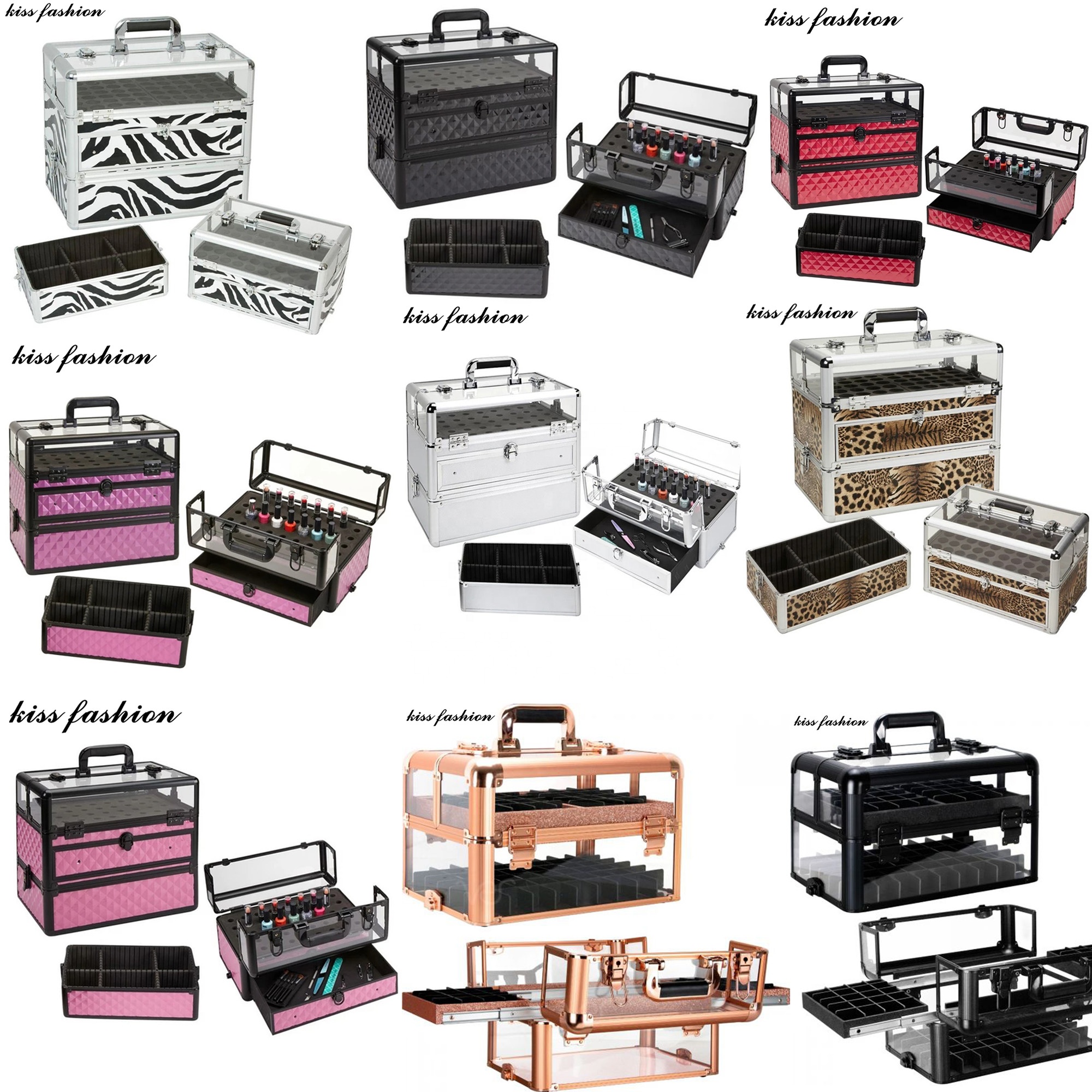 nail polishm travel carrying trolley case storage with lock, nail polish case, nail polish storage case