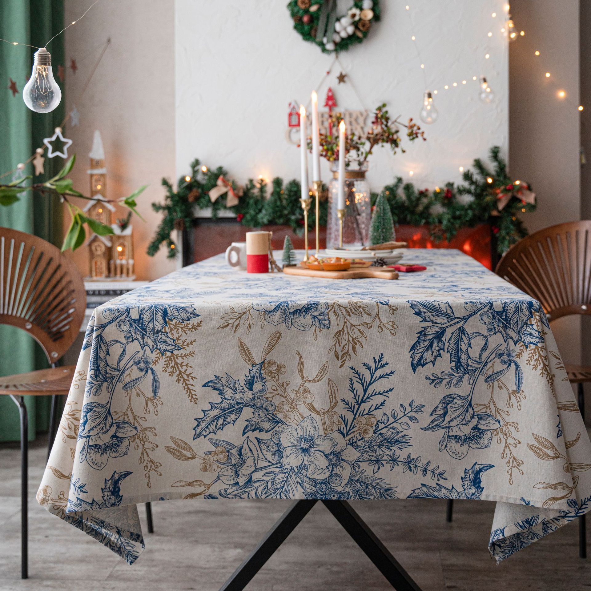 2025 factory wholesale customized digital printing multi-functional recycle 100% cotton linen table cloth for adult home use