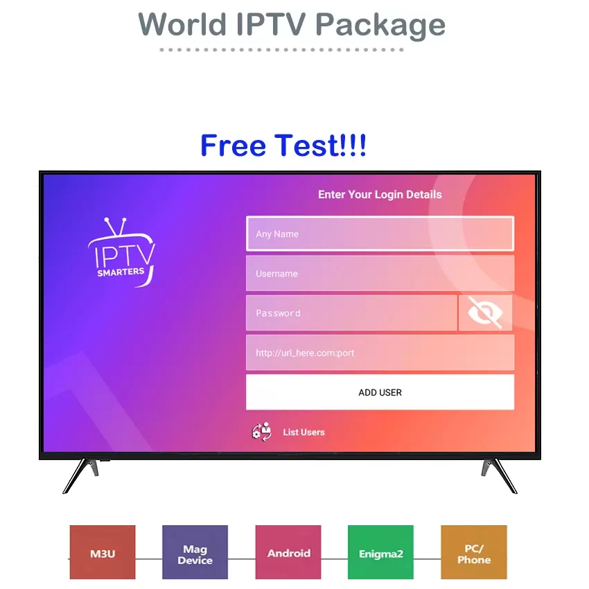 IPTV 12 месяцев IPTV реселлер панель 24 часа Бесплатная проба без буфера IPTV M3u подписка ip tv подписка
