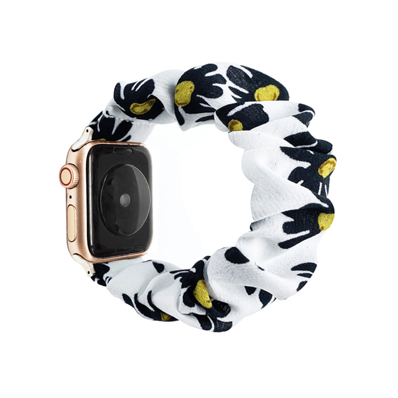 Эластичный ремешок в виде подсолнуха для Apple Watch, сменный ремешок для наручных часов, сменный ремешок для iWatch SE/6/ 5/4/3/2/1