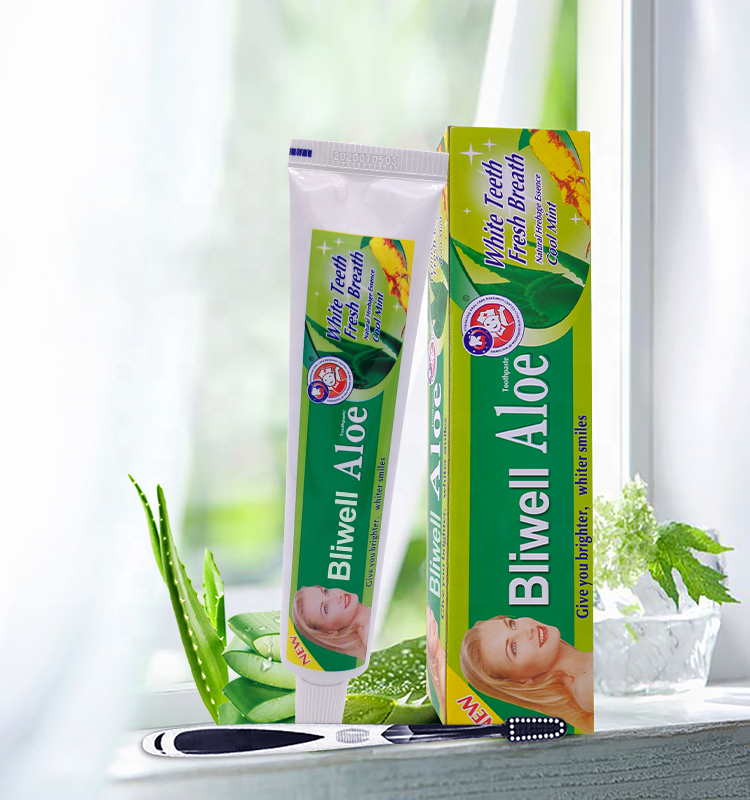 Aloe Toothpaste With Free Toothbrush/pasta de dientes de aloe pura hierba para dientes blanqueadora