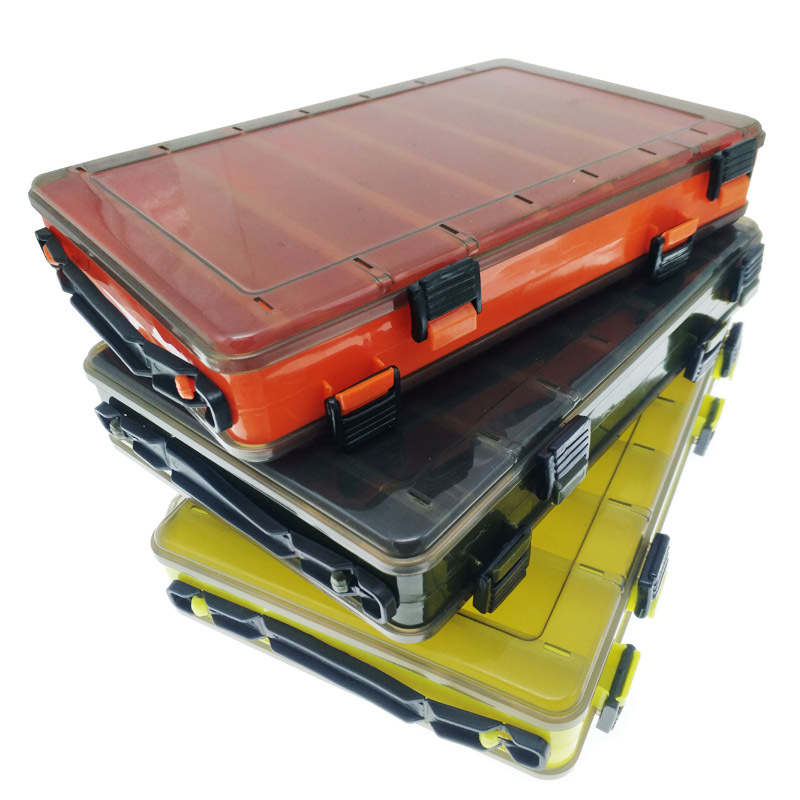 organizer storage box orange/black/yellow 20*16*4.5cm/27*18.4.5cm Accessories lure and hook fishing box