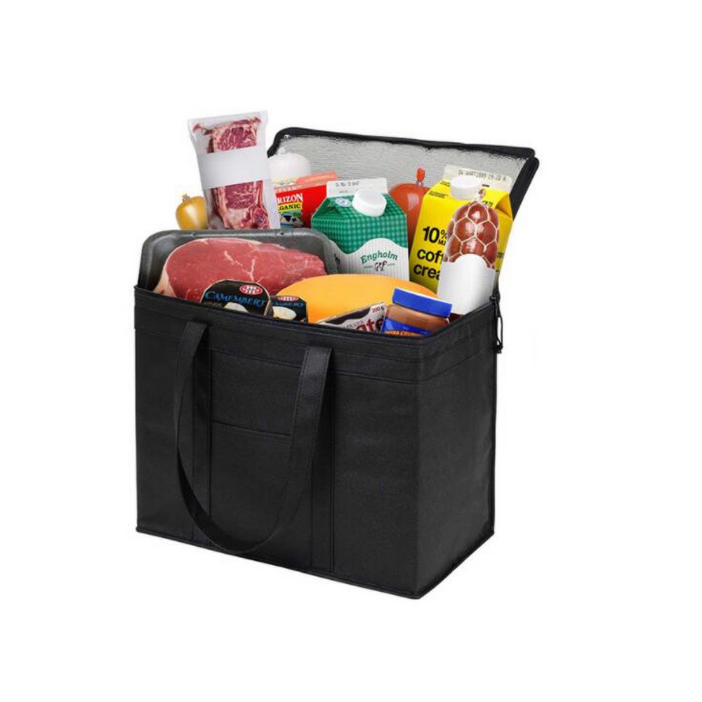 Thermal Insulated Lunch Bag Grocery Lunch Cooler Tote Bag Reusable Hot & Cold Food Foldable Insulated Picnic Food Delivery Ba