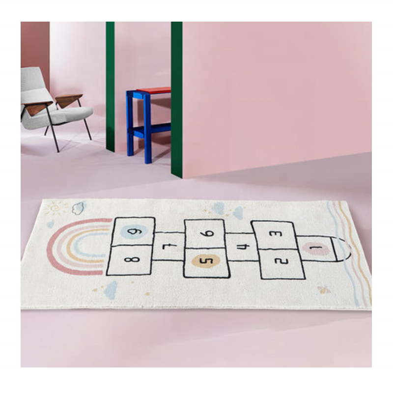 Игровые коврики Rainbow Sky hopски, детские игровые коврики, мягкий прочный напольный ковер для спальни