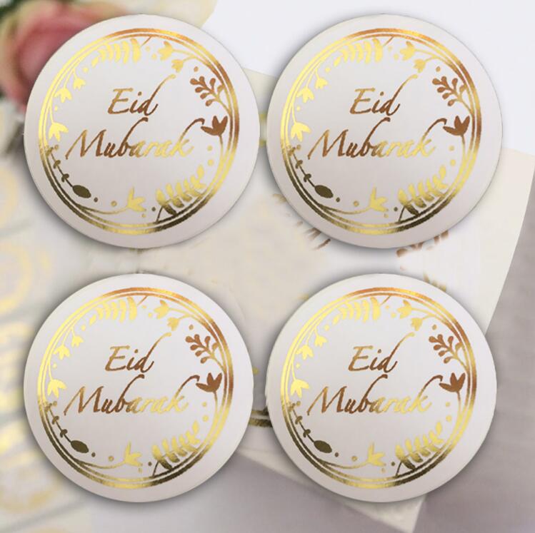Наклейка Eid Ramadam Mubarak для EID Candy, Подарочный пакет, декоративная наклейка