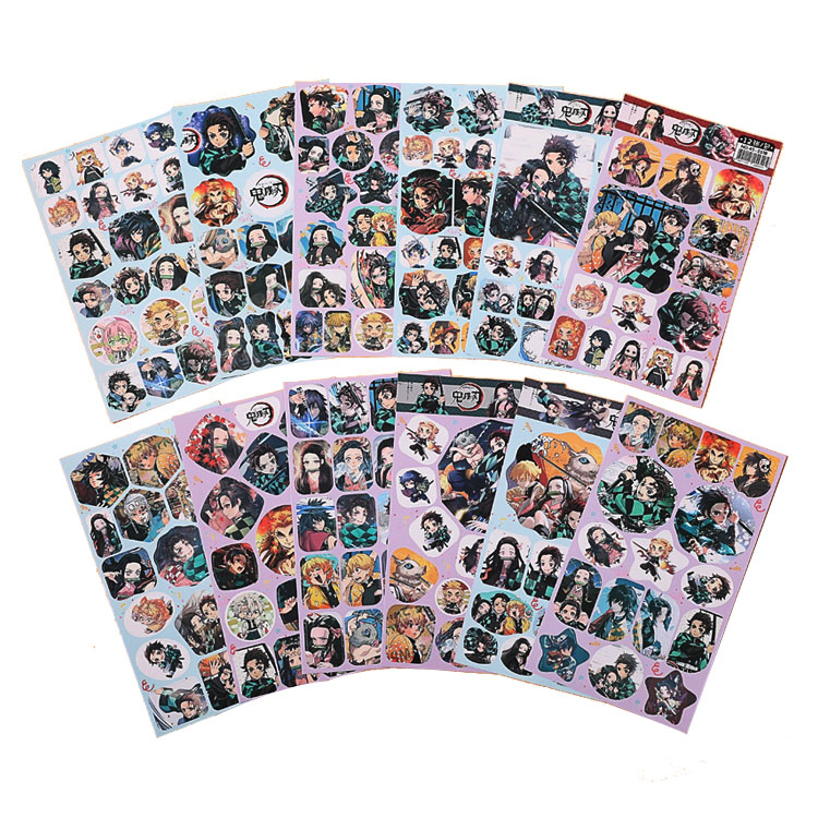 12 Sheets One Piece My Hero Academia Attack On Titan Demon Slayer Anime Sticker