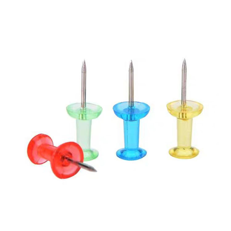 Colored big office mini push-pins plastic pin clear colorful push pins