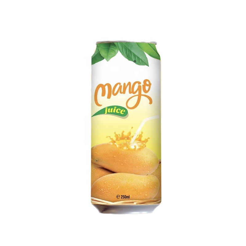 Fruit Flavor Instant Soft Drink 250ml Mango Juice Aluminum Can