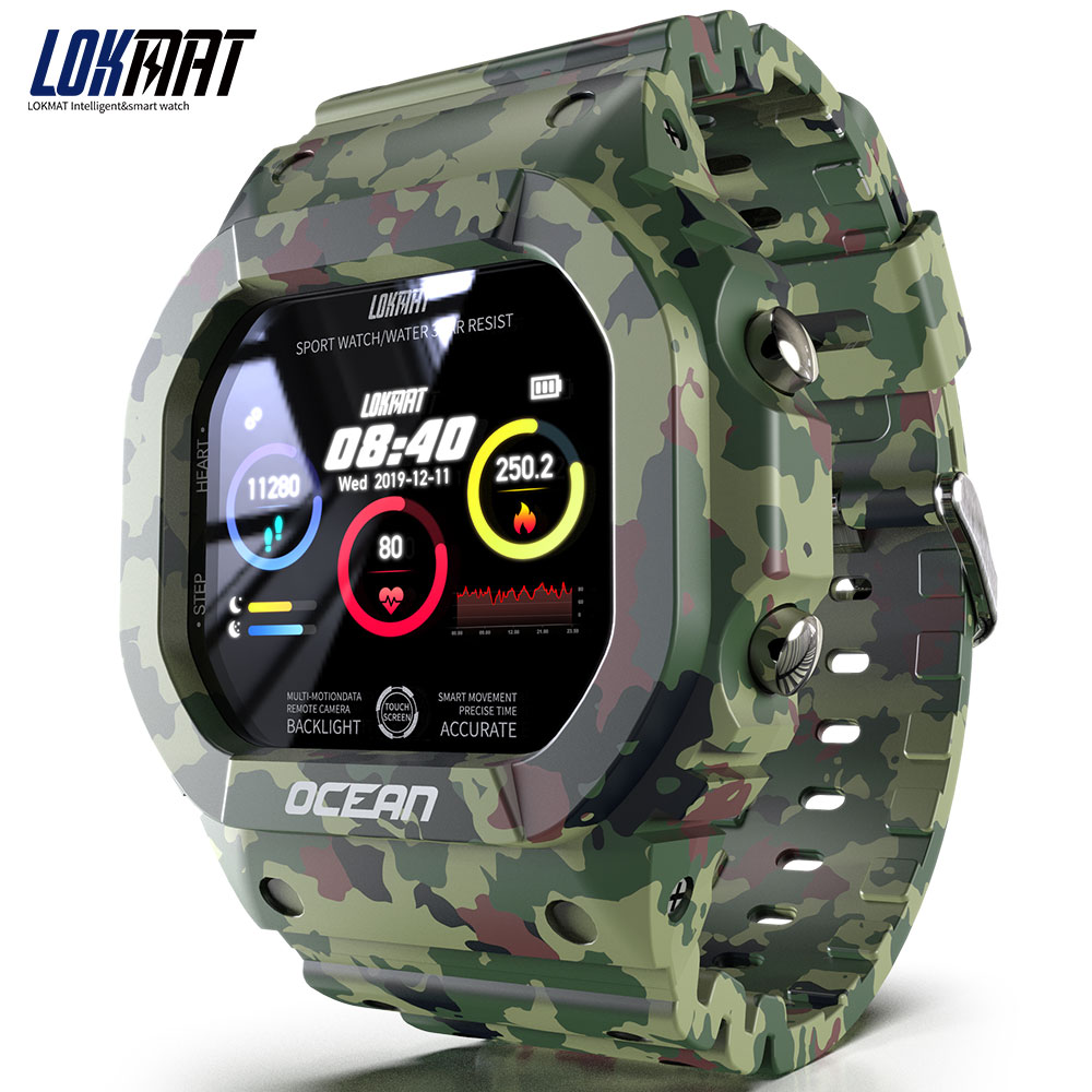 Новинка Lokmat Ocean music smartwatch IP68 Водонепроницаемые многофункциональные спортивные Смарт-часы reloj