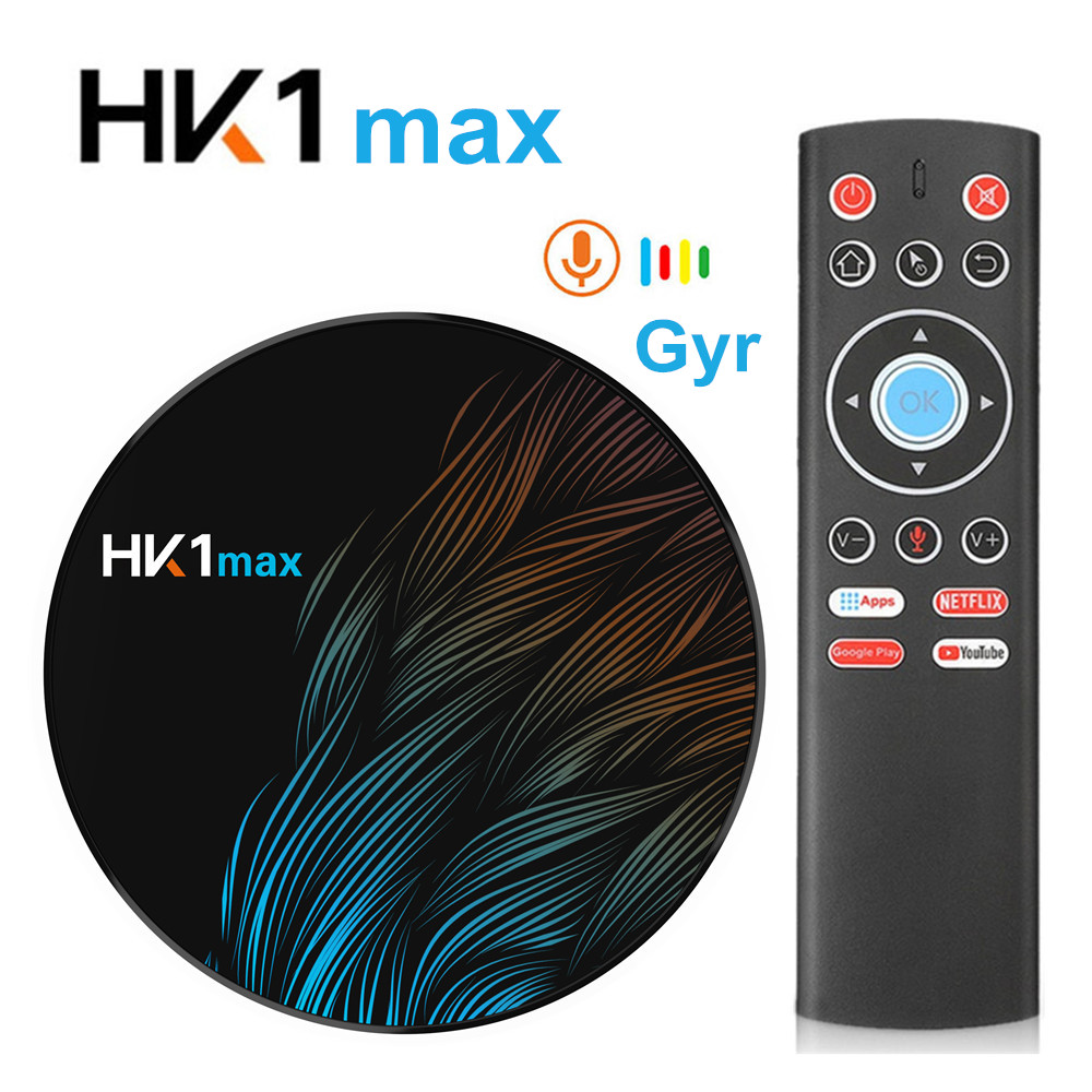 Smart tv box HK1MAX Android 9,0 2,4G/5G, Wi-Fi, BT 4,0 RK3318 Quad Core 4K 1080P Full HD hk1 макс. компьютерной приставки к телевизору Netflix KD плеер