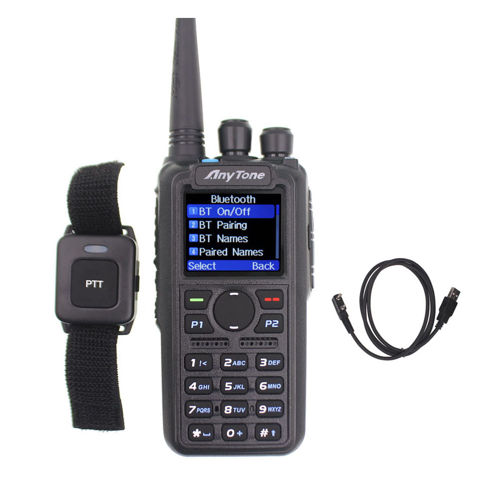 Роскошная цифровая DMR и аналоговая рация GPS APRS anytone AT-D878UV plus + Встроенная BT Двухдиапазонная VHF/UHF Ham walkie talkie