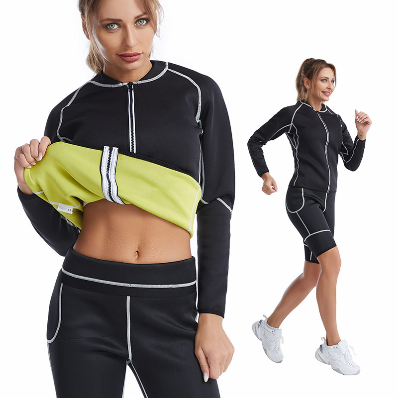 Best Hot Thermo Body Shaper Slimming Long Sleeve Shirt Workout Sweat Sauna Suit Fat Burner Sweat Shirt