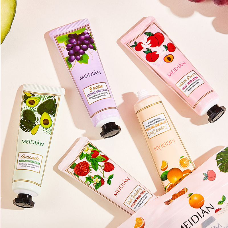 5 Pack Cosmetics Fresh Fruit Fragrance Hand Cream Formulated with Fruits Extract Paraben Free Cruelty Mini Hydration Hand Lotion