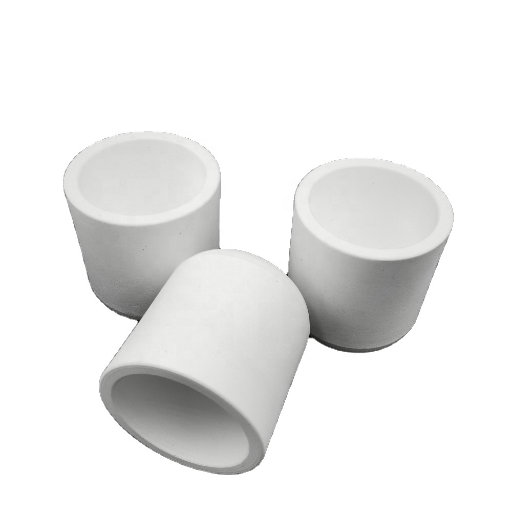 OD102mm ID110mm high purity Silica 99% cylindrical fused quartz SiO2 crucible for melting or casting alloys