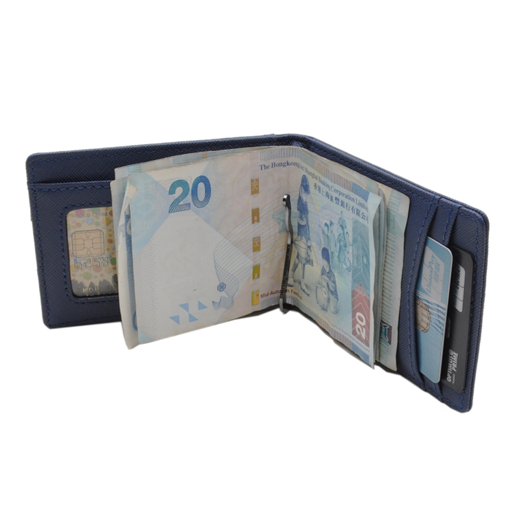 Мужской кошелек под заказ кожаный мини Тонкий RFID Блокировка зажим для денег