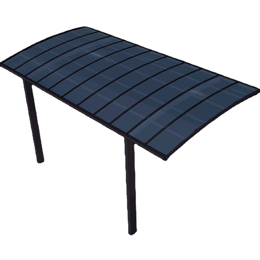 pensilin in allumin alloy structure roof design cheap gutter drain cover car parking rain shed for outside carport