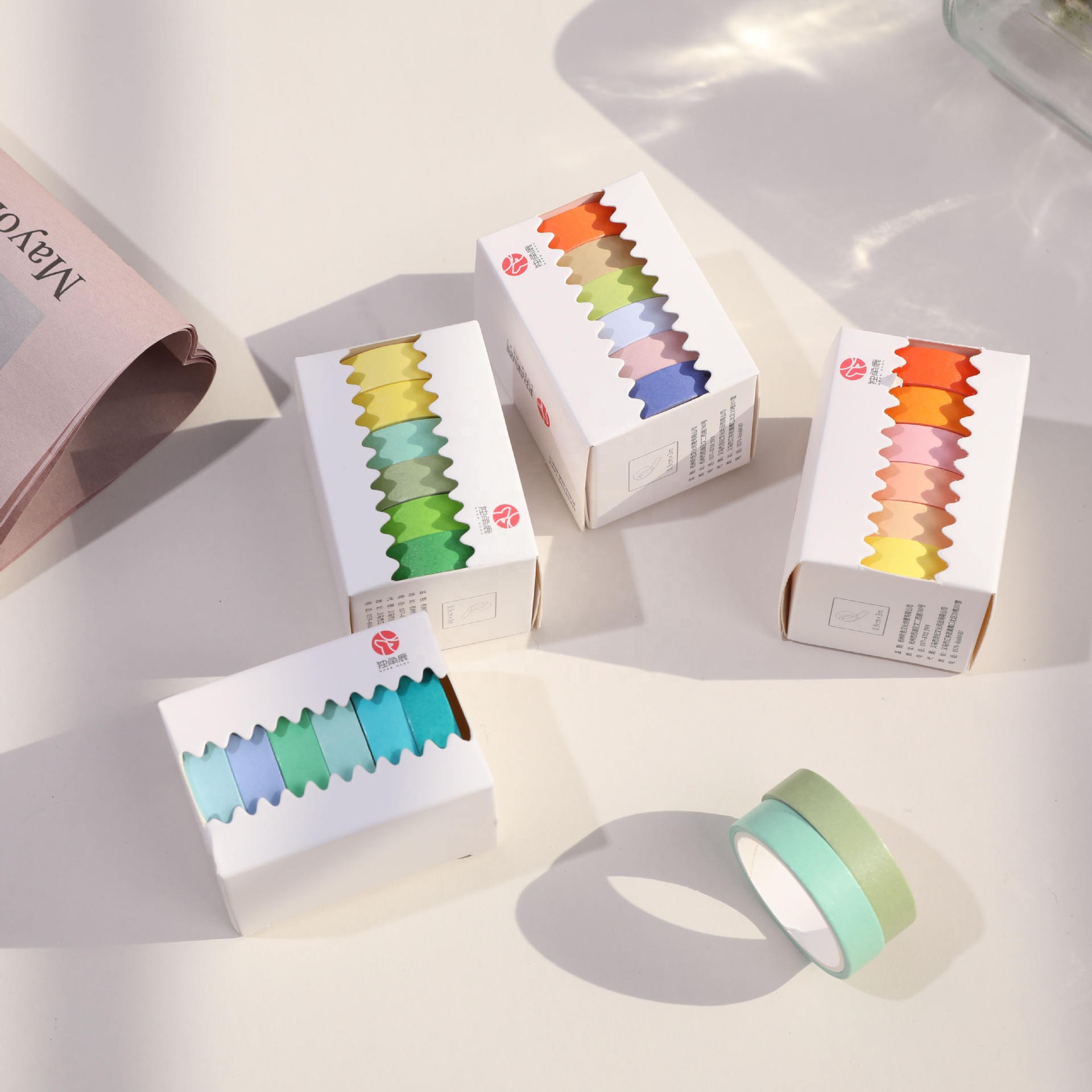 6 шт./компл. простой и креативный однотонный скотч washi, сделай сам, фотоальбом, дневник, руки, аккаунт, материал, декоративная наклейка