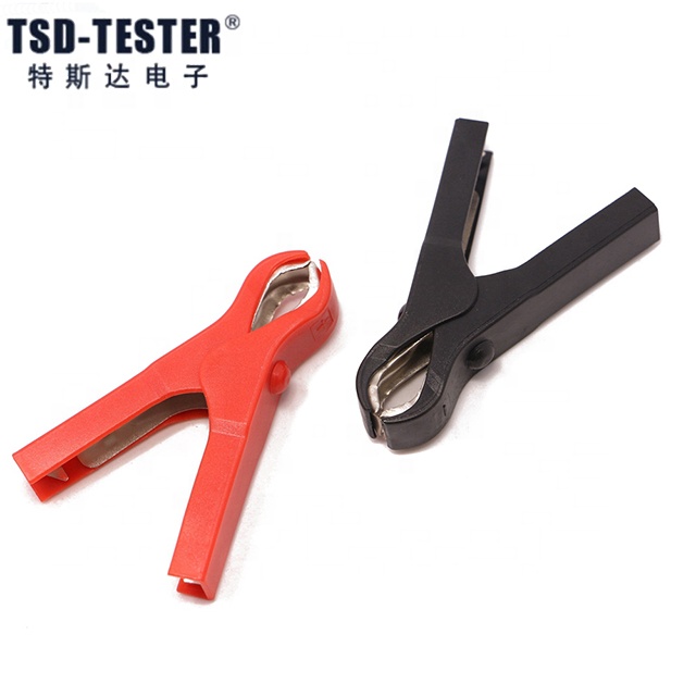 Stainless Steel Alligator Red and Black Plastic Covers Steel Spring Clip For Car Battery