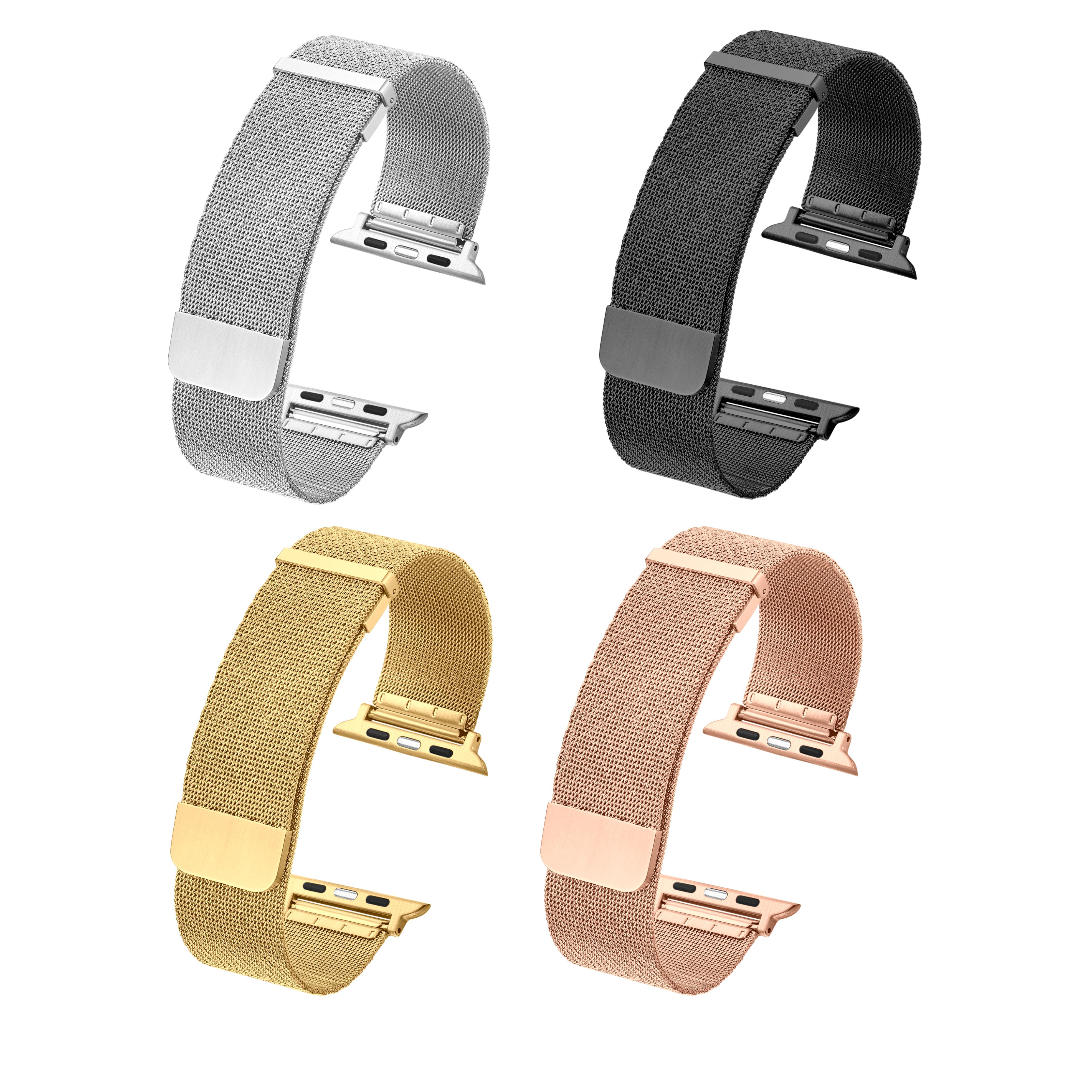 New England Милан металлический ремешок для наручных часов apple watch, версии класса люкс из нержавеющей стали ремешок петли 38 мм 42 мм для apple watch 2/3/4/5/6/7 ремень