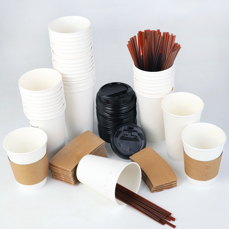 4/6/8oz disposable paper cup hot/cold drink single/ripple/double wall coffee paper cup